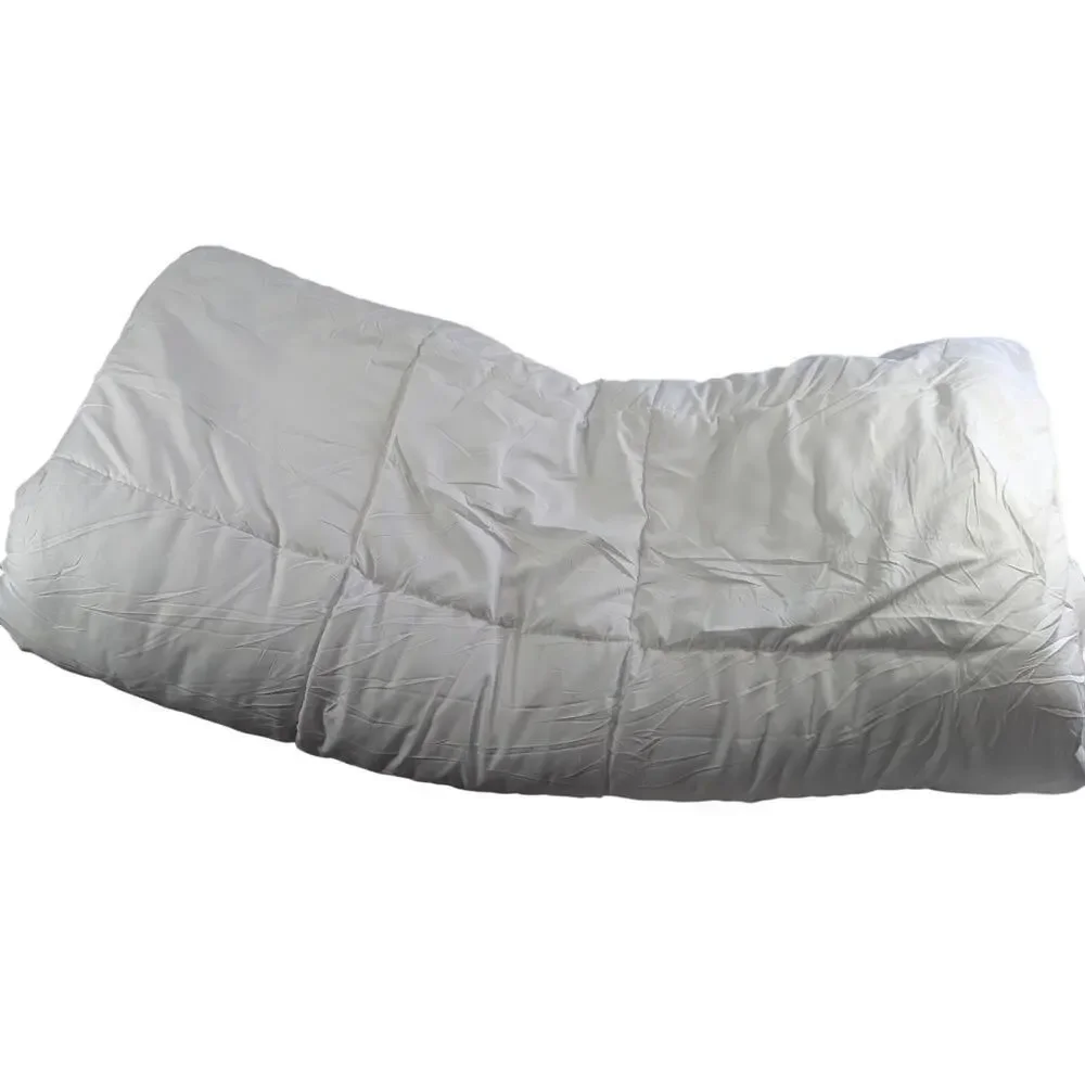 UTOPIA! PURE WHITE, BOXED EDGE, QUILTED DOWN ALTERNATIVE COMFORTER! SZ FULL
